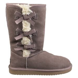 Koolaburra X UGG Kids Victoria Tall Purple Suede Winter Boot Size US 4